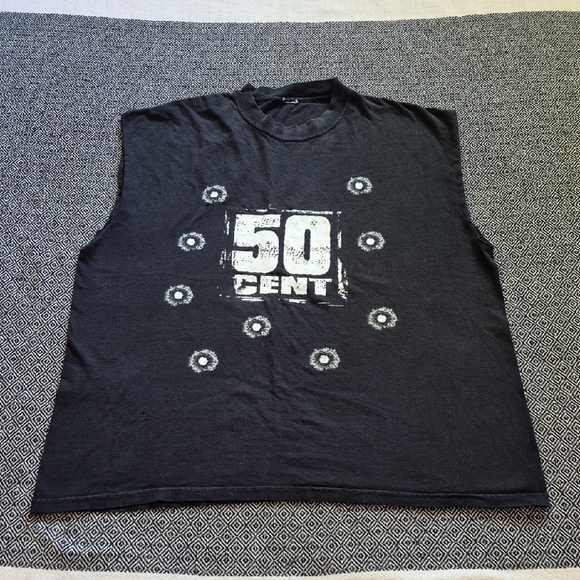 Rare Vintage 50 Cent Sleeveless Men's Shirt AS IS - Picture 1 of 11